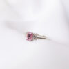 ANILLO CON ZAFIRO ROSA Y DIAMANTES