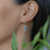 ARETES CON AGUAMARINAS
