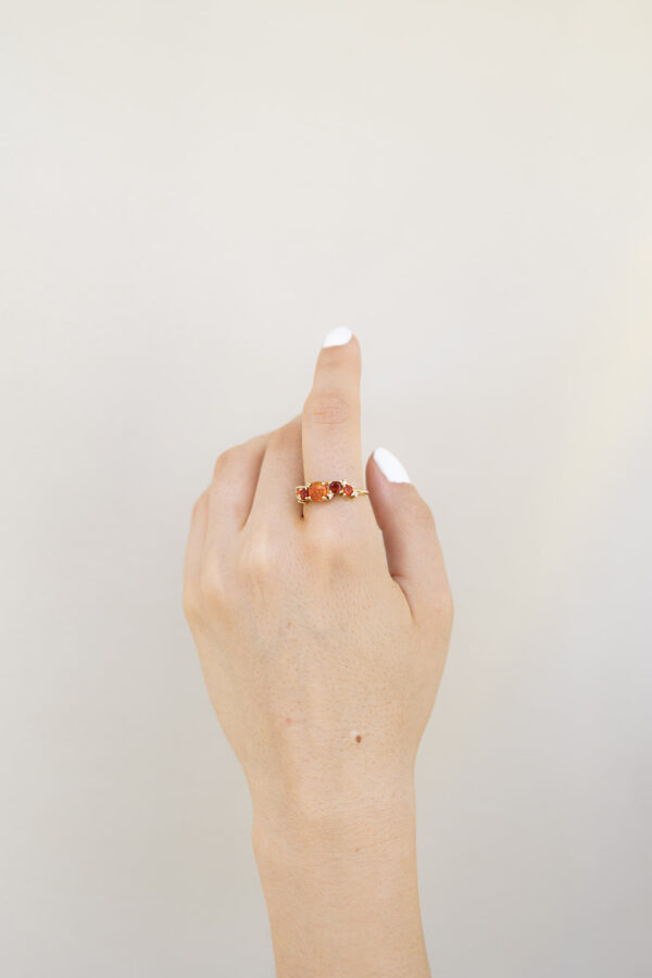 ANILLO CON OPALOS DE FUEGO
