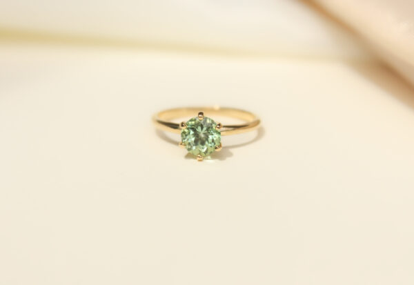 MG0716 - Martina con turmalina menta rd montada con seis uñas oa(13) ANILLO CON TURMALINA MENTA