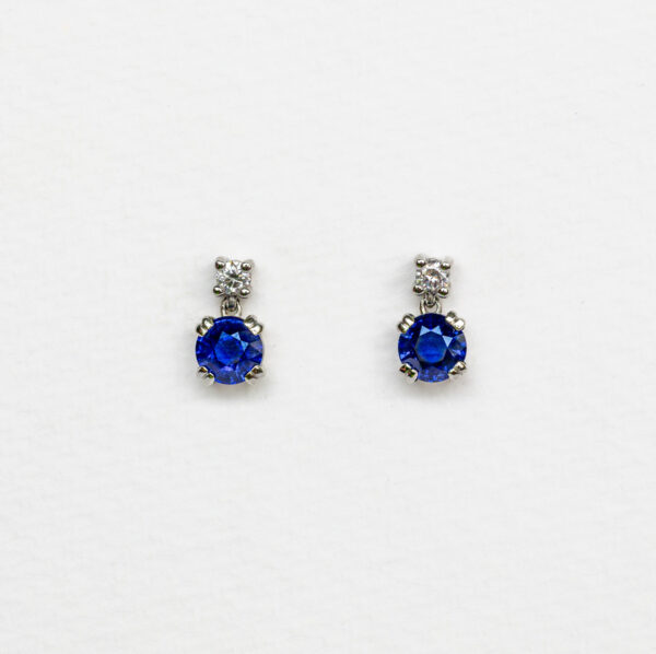 MG1139 Solana con zafiros y diamantes ob14K (2) ARETES CON ZAFIROS Y DIAMANTES