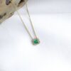 DR008 Yaya con esmeralda y diamantes oa14K (2) DIJE CON ESMERALDA Y DIAMANTES