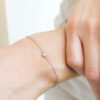 MG0337 - Maya con diamante redondo con oro blanco (3) PULSERA CON DIAMANTE