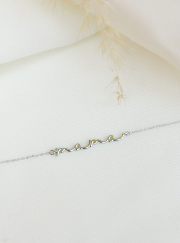 MG0430 - Pulsera mamá oro blanco (2) PULSERA MAMÁ