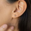 MG0882 - Julieta con diamantes 0.16cts corte corazón or(14) BABY STUDS CON DIAMANTES