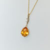 DIJE CON CITRINA Y DIAMANTES