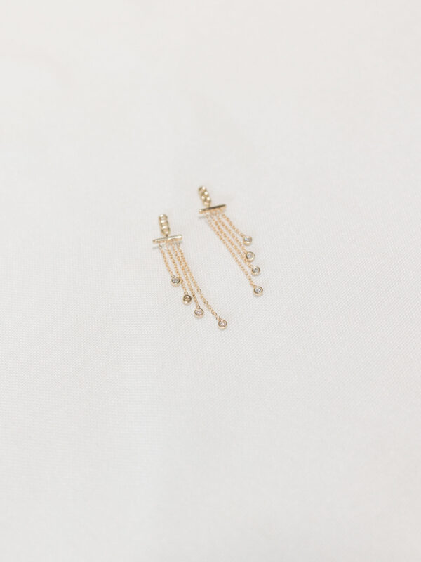 EAR JACKETS CON DIAMANTES