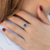 ANILLO CON ZAFIRO Y DIAMANTES
