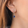 ARETES CON ZAFIROS Y DIAMANTES