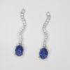 ARETES CON ZAFIROS Y DIAMANTES