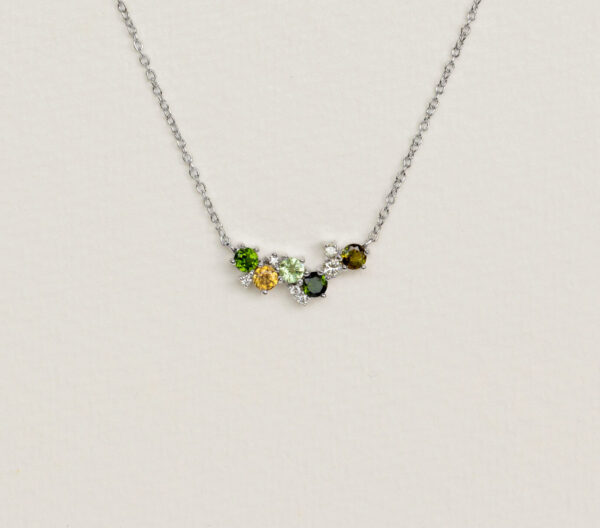 DIJE CON TURMALINAS Y DIAMANTES