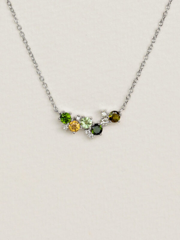 DIJE CON TURMALINAS Y DIAMANTES