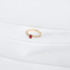 ANILLO CON ESPINELA Y DIAMANTES