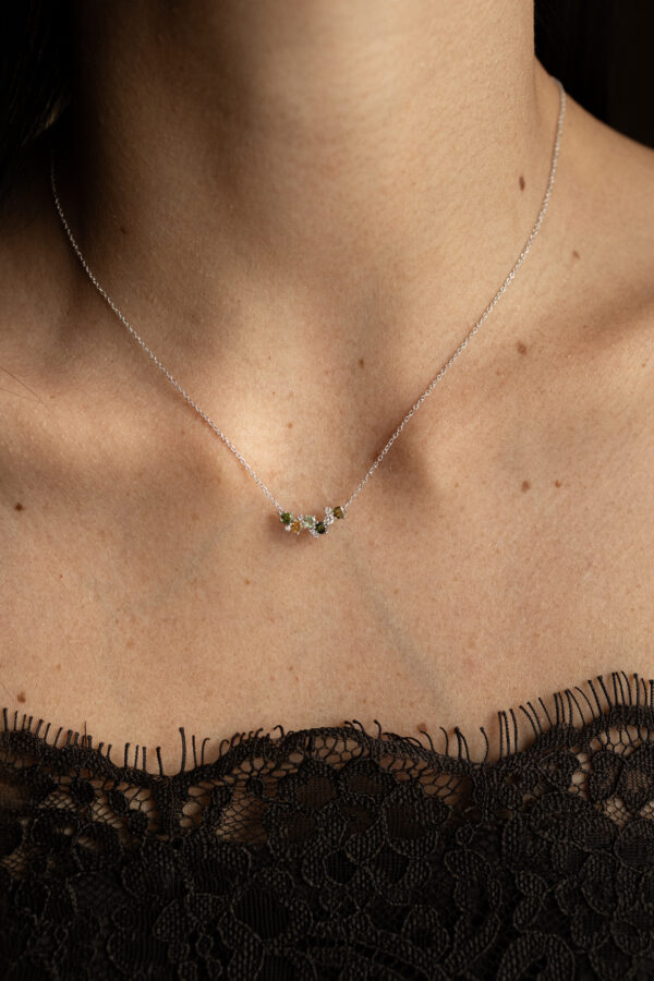 DIJE CON TURMALINAS Y DIAMANTES