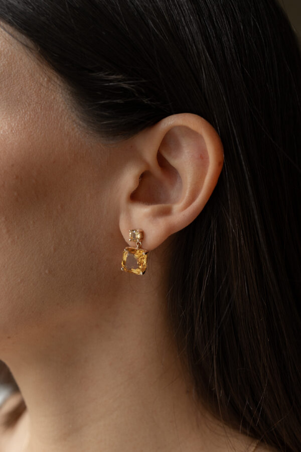 ARETES CON CITRINAS